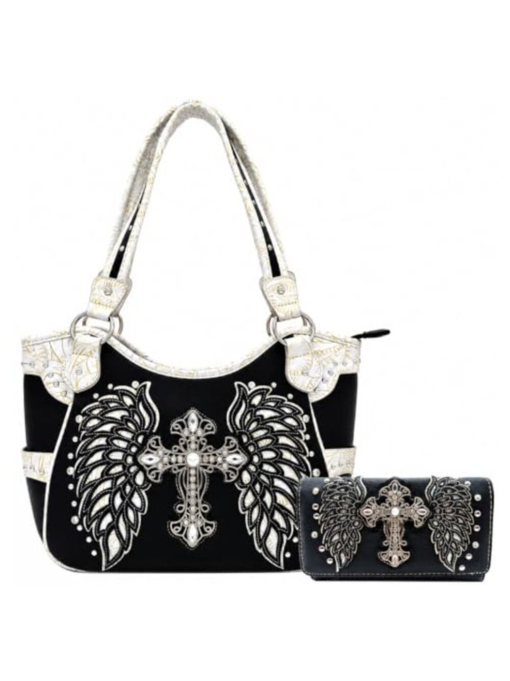 Western Cross Purse and Wallet Set Women Shoulder Bag Concealed Carry